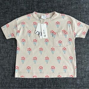 NWT Zara Toddler Girl’s Floral Top Size 3-4